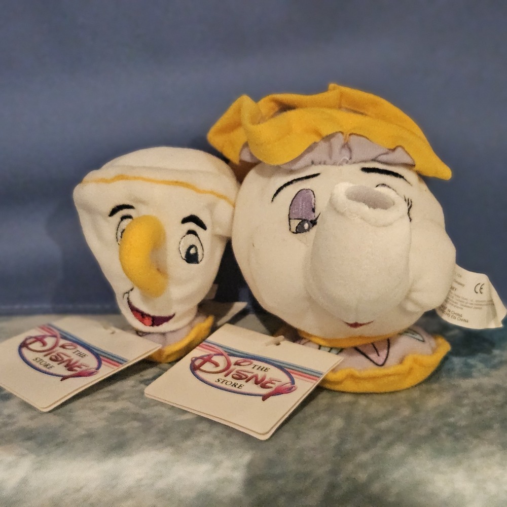 Disney Beauty and the Beast Plush Bundle Beast Chip Mrs Potts Lumiere Cogsworth - Picture 12 of 14